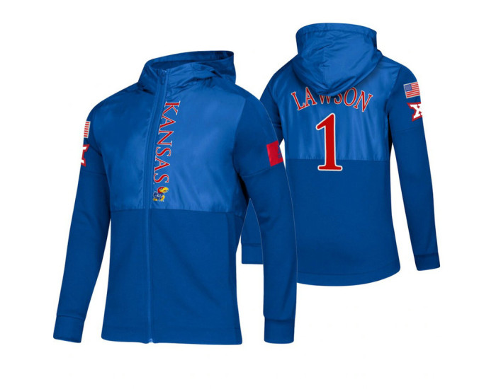 Kansas Jayhawks Dedric Lawson Royal 2019 Sideline Game Mode Jacket