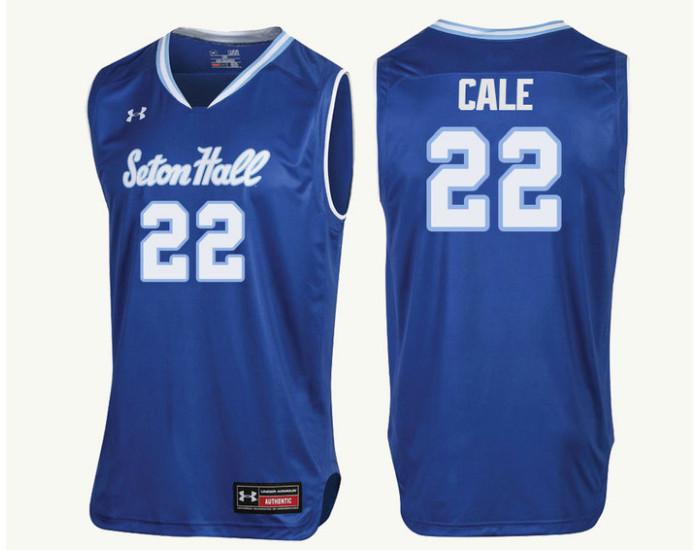 Seton Hall Pirates #22 Myles Cale Authentic College Basketball Jersey Royal