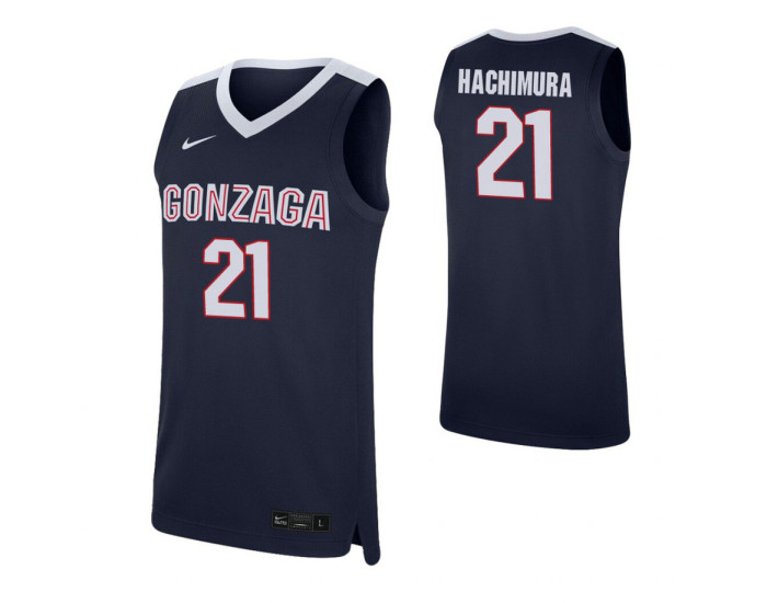 Youth Gonzaga Bulldogs #21 Rui Hachimura Navy Authentic College Basketball Jersey