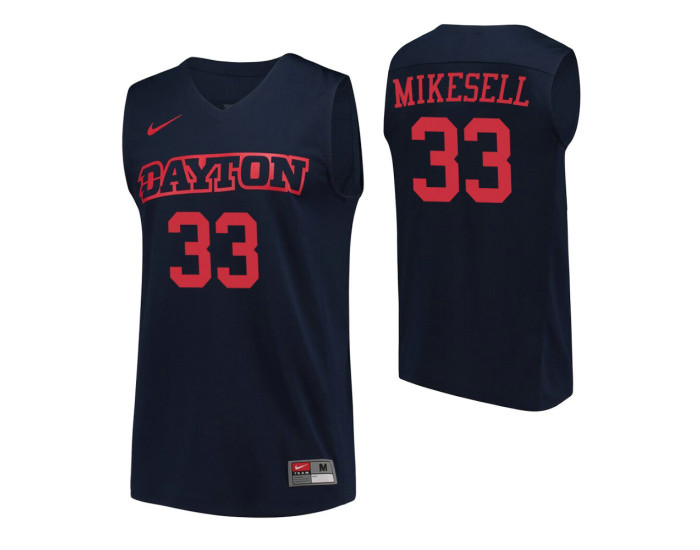 Youth Dayton Flyers #33 Ryan Mikesell Navy Authentic College Basketball Jersey