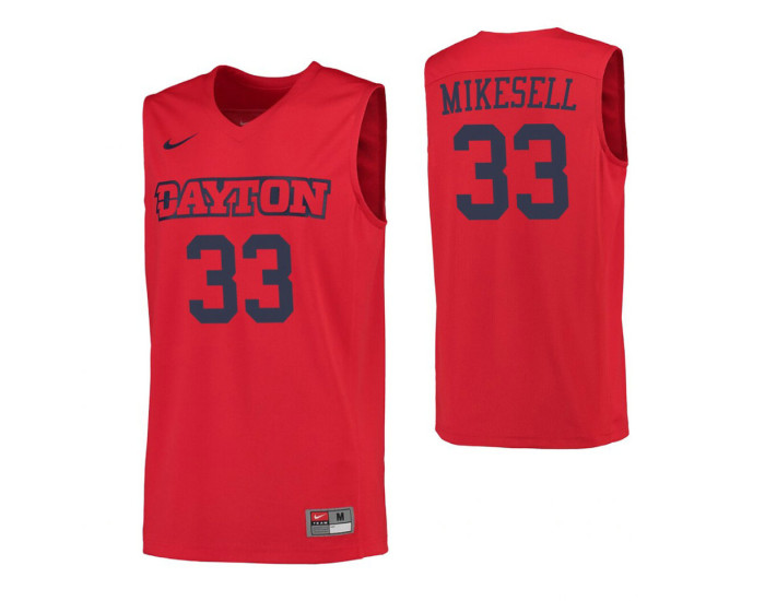 Dayton Flyers #33 Ryan Mikesell Red Authentic College Basketball Jersey