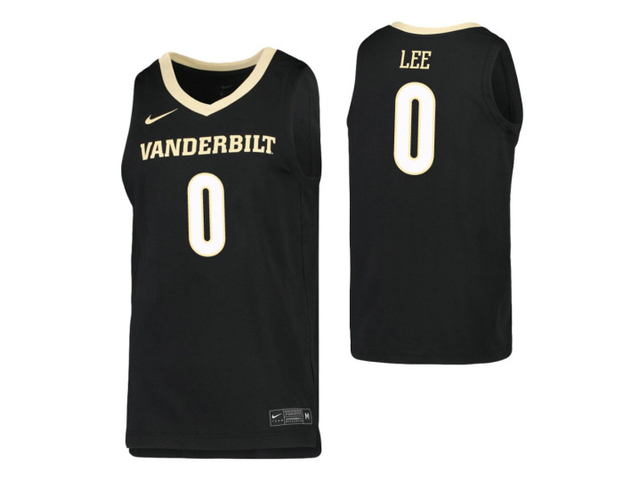 Youth Saben Lee Authentic College Basketball Jersey Black Vanderbilt Commodores
