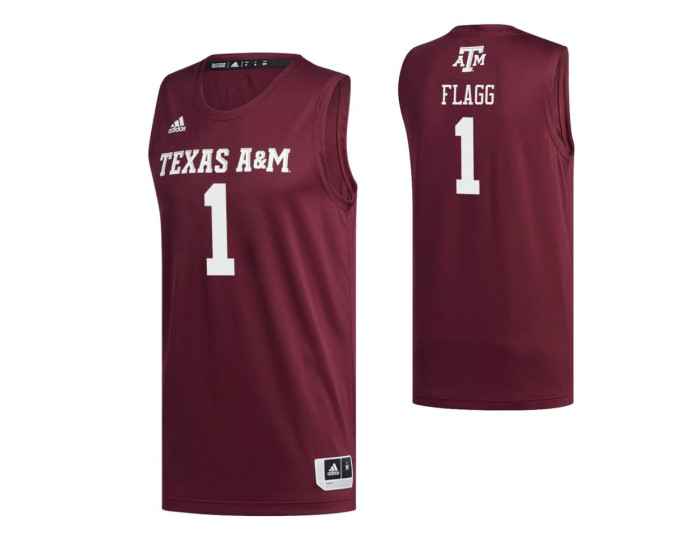 Texas A&M Aggies #1 Savion Flagg Maroon Authentic College Basketball Jersey