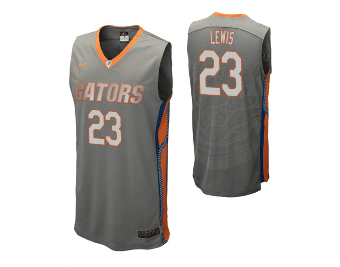 Florida Gators Scottie Lewis Authentic College Basketball Jersey Gray