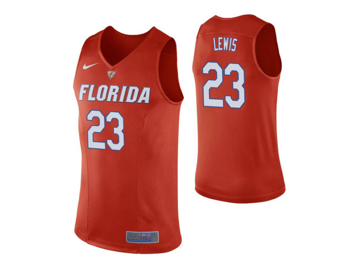 Florida Gators #23 Scottie Lewis Orange Authentic College Basketball Jersey