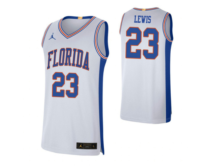 Youth Florida Gators 23 Scottie Lewis Retro Limited Authentic College Basketball Jersey White