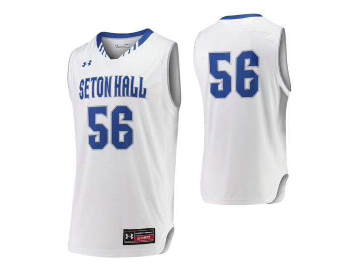 Seton Hall Pirates #56 Authentic College Basketball Jersey White