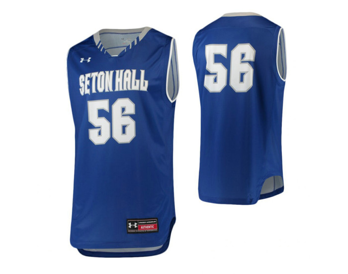 Seton Hall Pirates #56 Performance Basketball Authentic College Basketball Jersey Royal