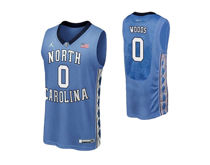 North Carolina Tar Heels #0 Seventh Woods Performace Authentic College Basketball Jersey Royal