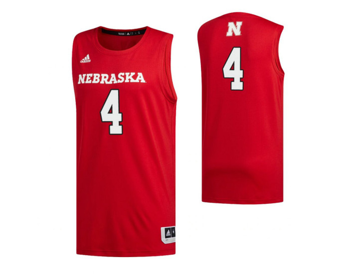 Nebraska Cornhuskers #4 Shamiel Stevenson Scarlet Authentic College Basketball Jersey