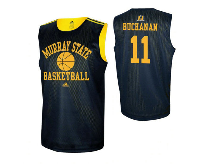 Murray State Racers #11 Shaq Buchanan Navy Blue Authentic College Basketball Jersey
