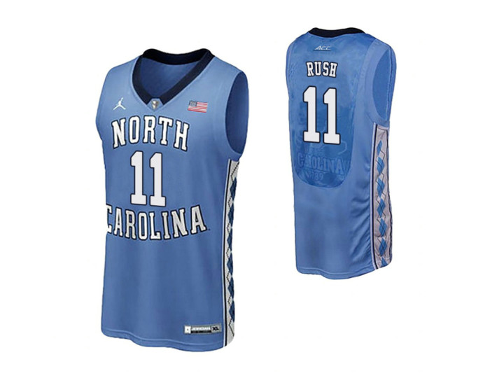 North Carolina Tar Heels #11 Shea Rush Performace Authentic College Basketball Jersey Royal