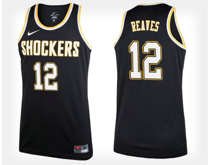 Youth Wichita State Shockers #12 Austin Reaves Black Alternate Authentic College Basketball Jersey