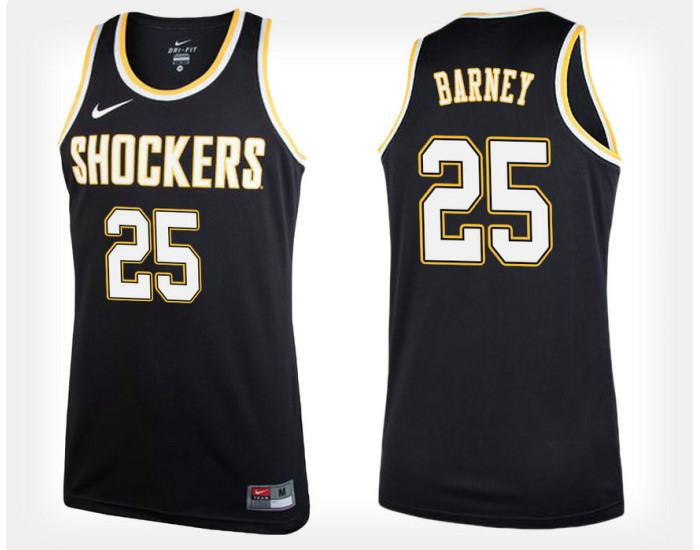 Youth Wichita State Shockers #25 Brett Barney Black Alternate Authentic College Basketball Jersey