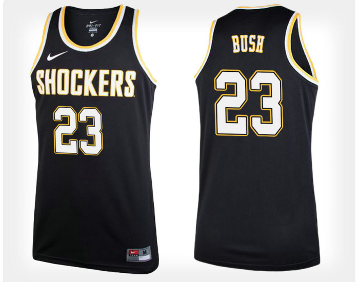 Youth Wichita State Shockers #23 Brycen Bush Black Alternate Authentic College Basketball Jersey