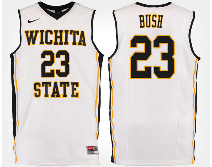 Youth Wichita State Shockers #23 Brycen Bush White Road Authentic College Basketball Jersey