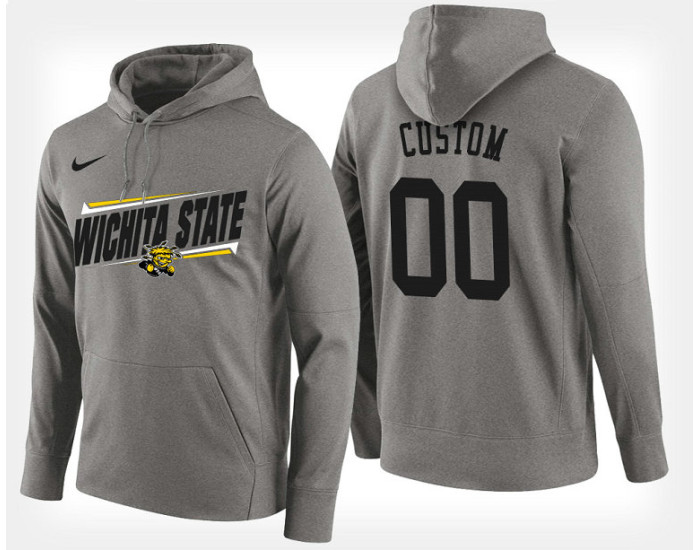 Wichita State Shockers #00 Custom Gray Hoodie College Basketball