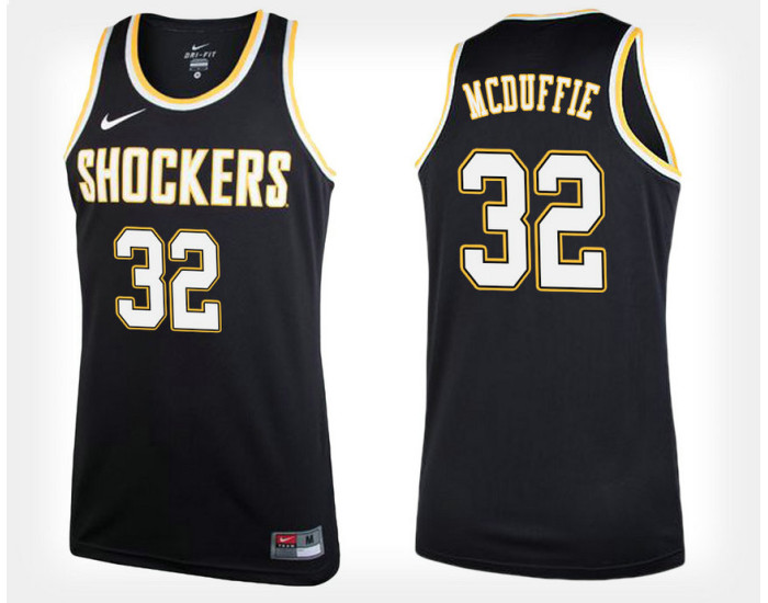 Youth Wichita State Shockers #32 Markis McDuffie Black Alternate Authentic College Basketball Jersey
