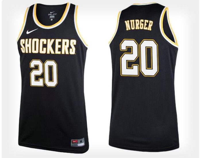 Youth Wichita State Shockers #20 Rauno Nurger Black Alternate Authentic College Basketball Jersey