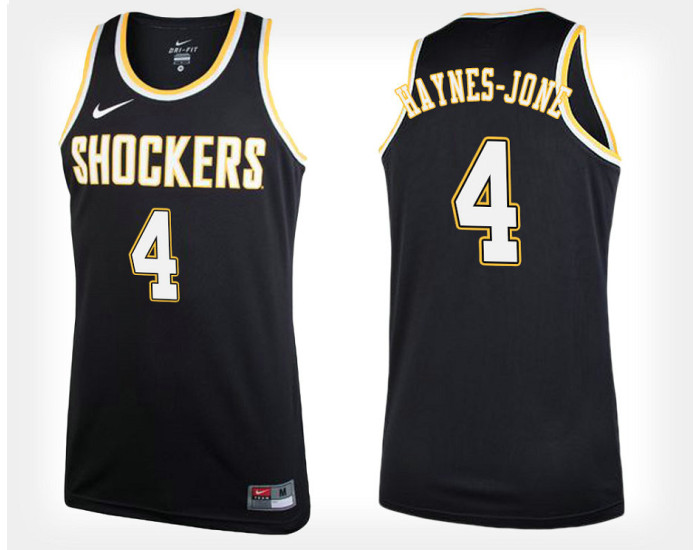Youth Wichita State Shockers #4 Samajae Haynes-Jones Black Alternate Authentic College Basketball Jersey