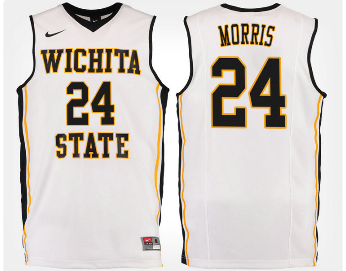 Youth Wichita State Shockers #24 Shaquille Morris White Road Authentic College Basketball Jersey