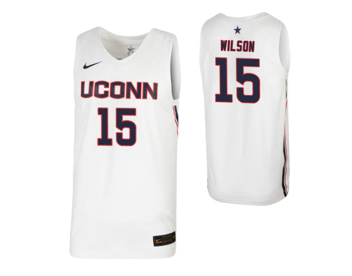 UConn Huskies #15 Sidney Wilson White Authentic College Basketball Jersey