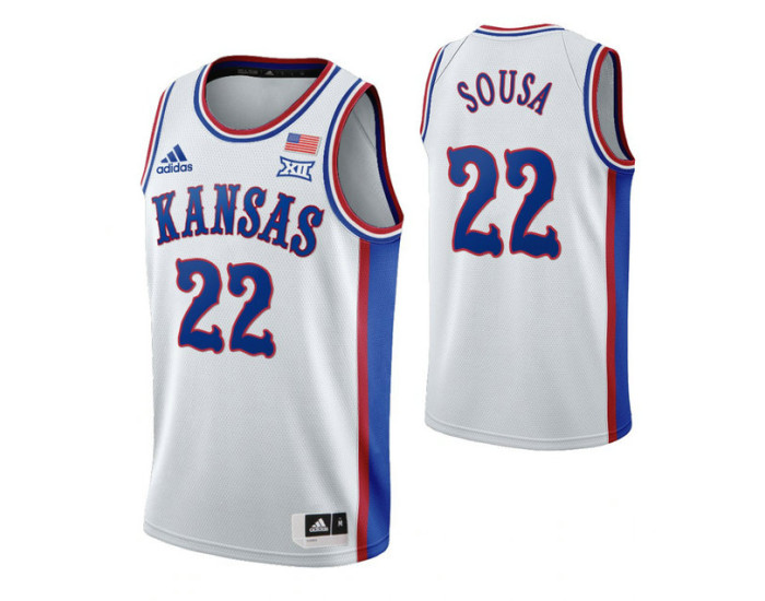 Kansas Jayhawks #22 Silvio De Sousa White Authentic College Basketball Jersey
