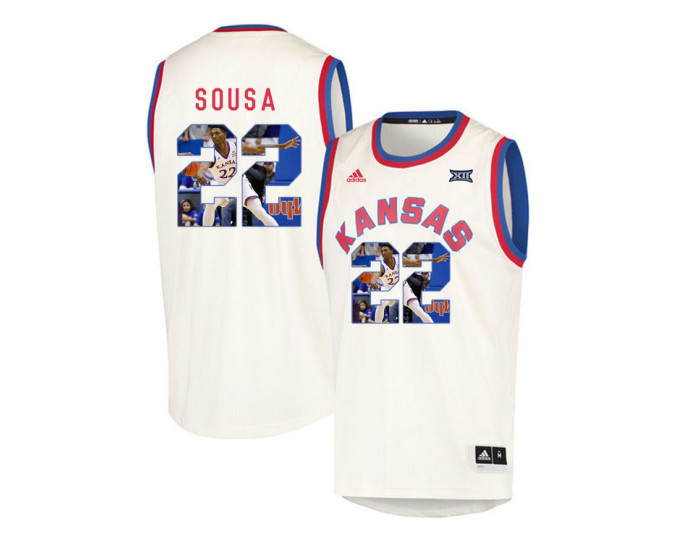 Youth Kansas Jayhawks #22 Silvio De Sousa Replica College Basketball Jersey Cream