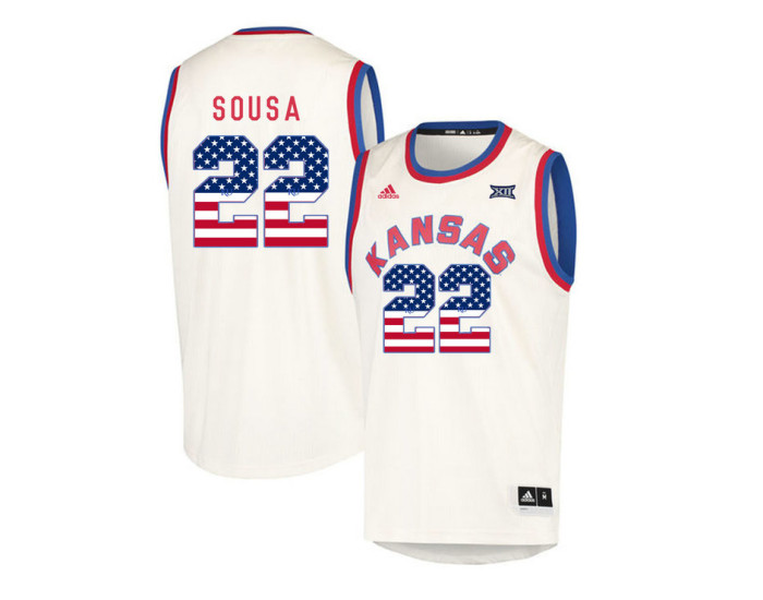 Youth Kansas Jayhawks #22 Silvio De Sousa Authentic College Basketball Jersey Cream