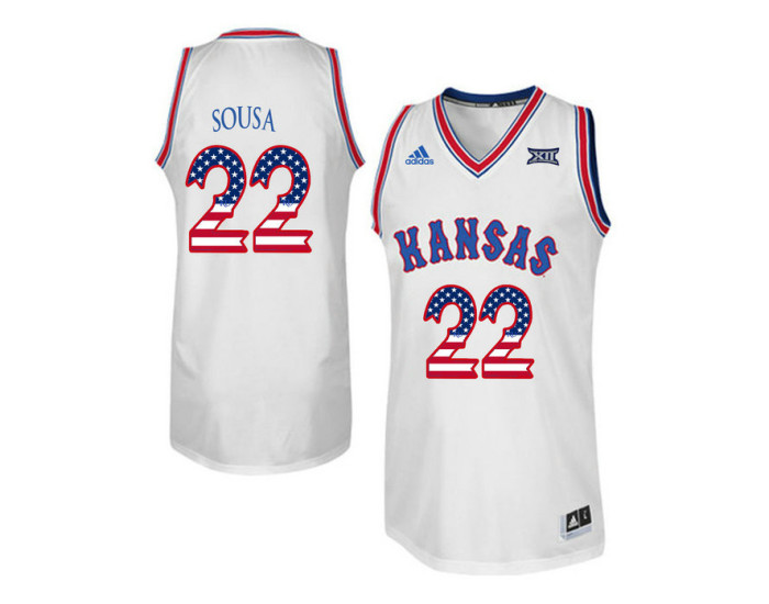 Kansas Jayhawks #22 Silvio De Sousa Replica College Basketball Jersey White