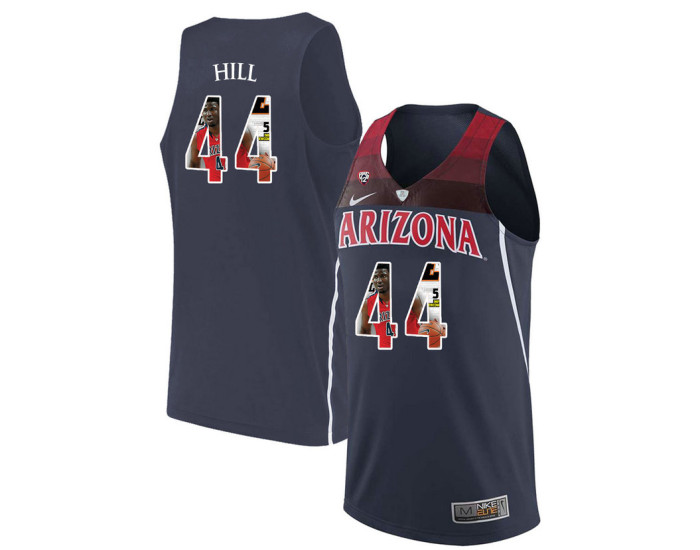 Arizona Wildcats #44 Solomon Hill Authentic College Basketball Jersey Navy