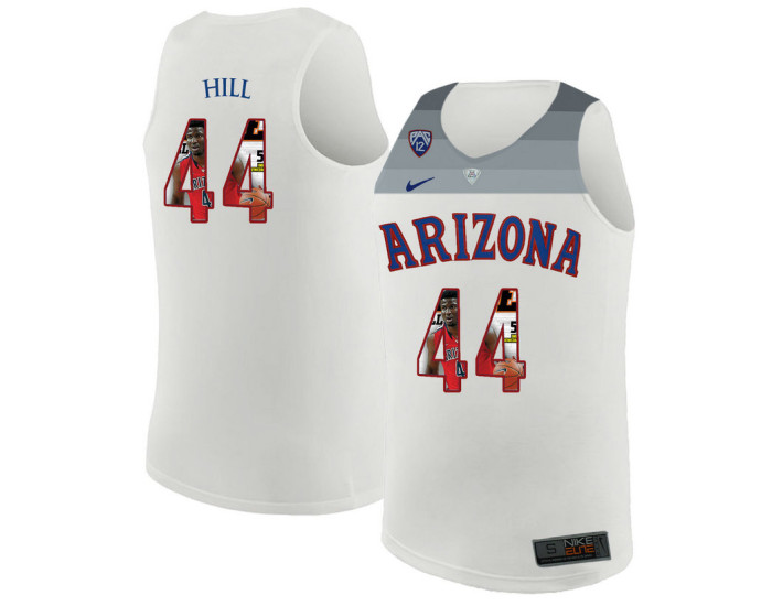 Arizona Wildcats #44 Solomon Hill Authentic College Basketball Jersey White
