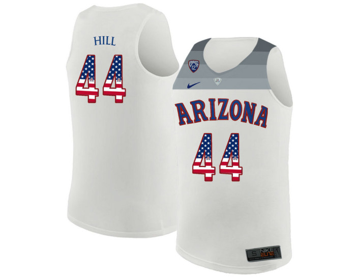 Arizona Wildcats #44 Solomon Hill Replica College Basketball Jersey White