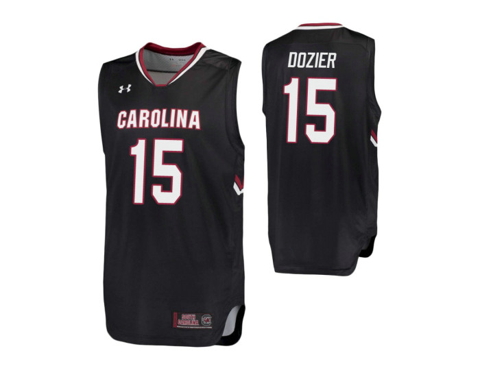 South Carolina Gamecocks #15 P.J. Dozier Authentic College Basketball Jersey Black