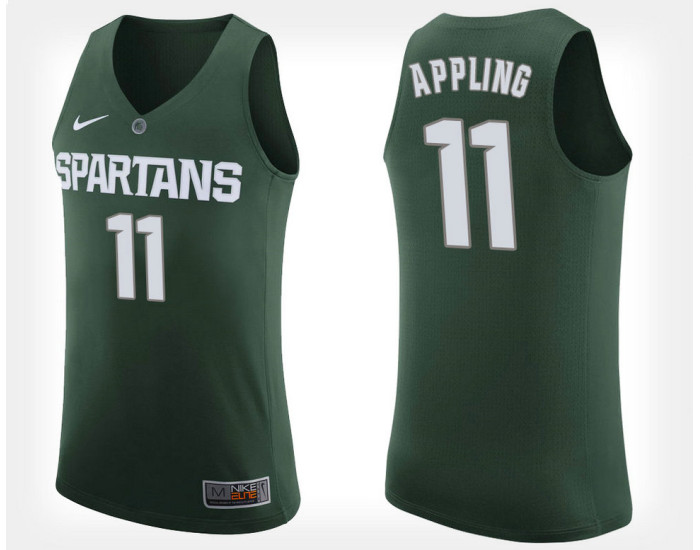 Youth Michigan State Spartans #11 Keith Appling Green Home Authentic College Basketball Jersey