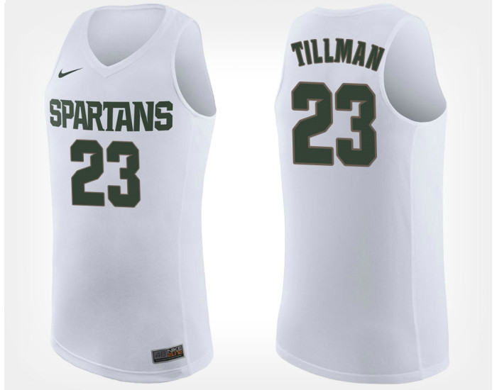 Youth Michigan State Spartans #23 Xavier Tillman White Road Replica College Basketball Jersey