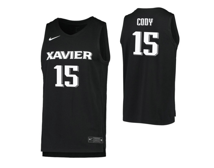 Youth Xavier Musketeers #15 Spencer Cody Black Authentic College Basketball Jersey