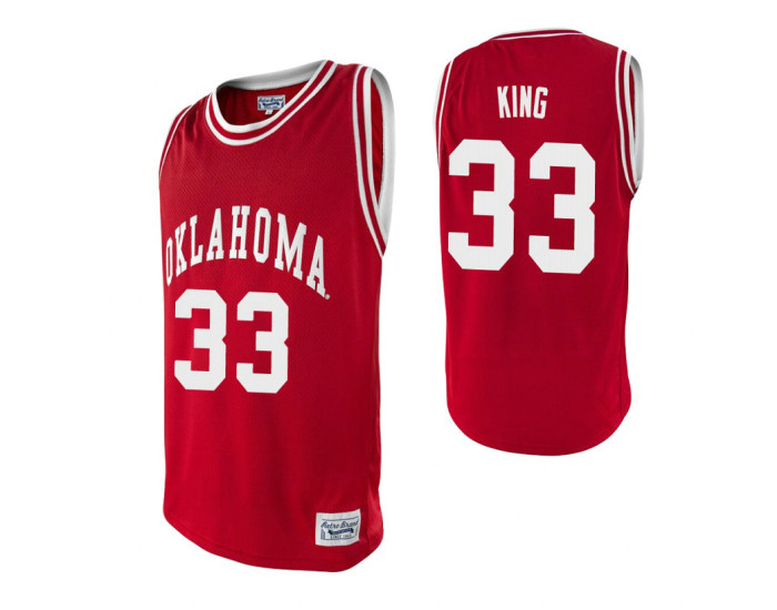 Oklahoma Sooners 33 Stacey King Alumni Authentic College Basketball Jersey Crimson