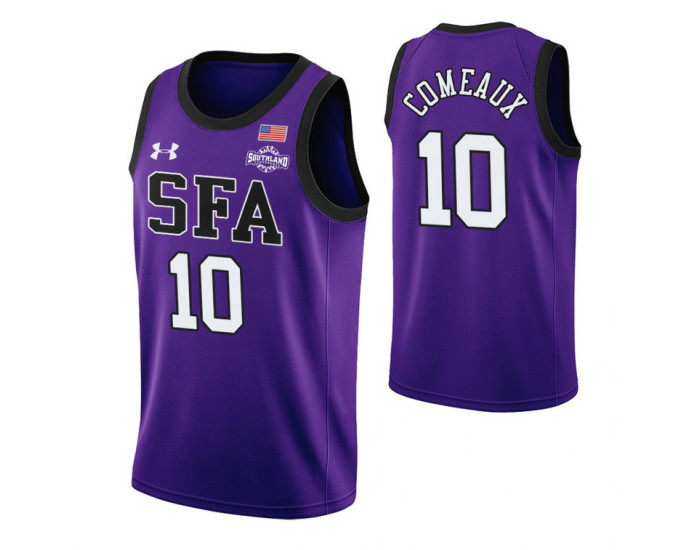 Stephen F. Austin Lumberjacks John Comeaux Authentic College Basketball Jersey Purple