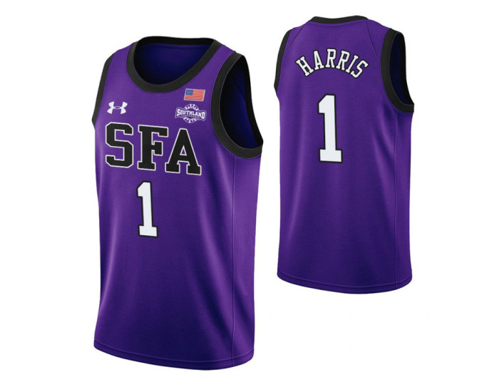 Stephen F. Austin Lumberjacks #1 Kevon Harris Purple Authentic College Basketball Jersey
