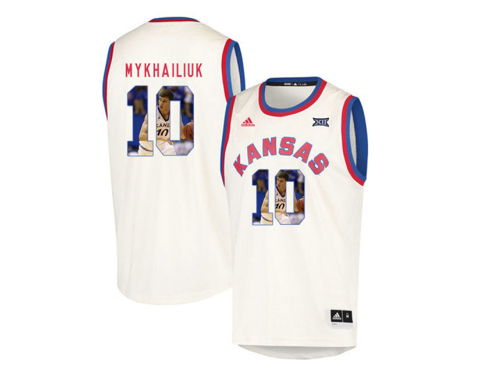 Youth Kansas Jayhawks #10 Sviatoslav Mykhailiuk Authentic College Basketball Jersey Cream