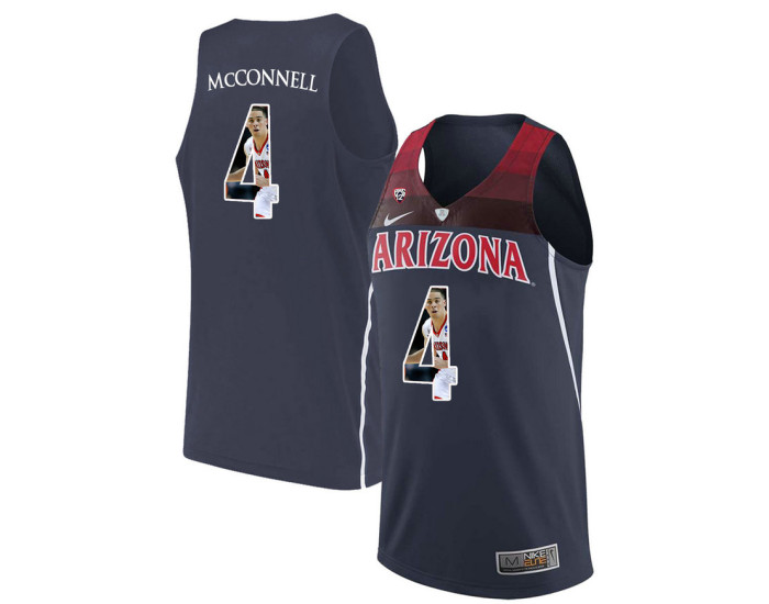 Youth Arizona Wildcats #4 T.J. McConnell Authentic College Basketball Jersey Navy