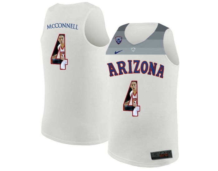 Youth Arizona Wildcats #4 T.J. McConnell Authentic College Basketball Jersey White