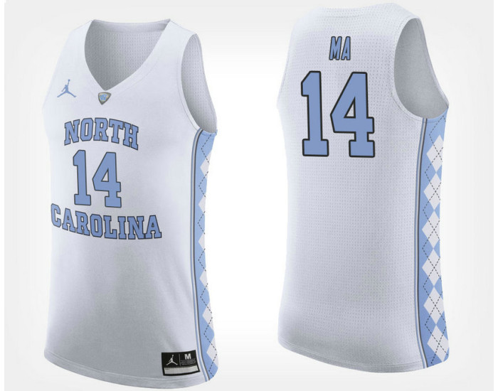 North Carolina Tar Heels #14 Kane Ma White Road Replica College Basketball Jersey
