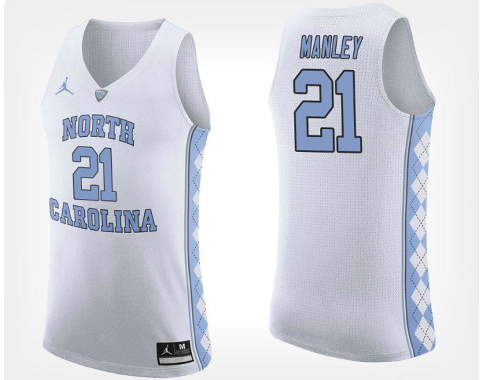 North Carolina Tar Heels #21 Sterling Manley White Road Authentic College Basketball Jersey