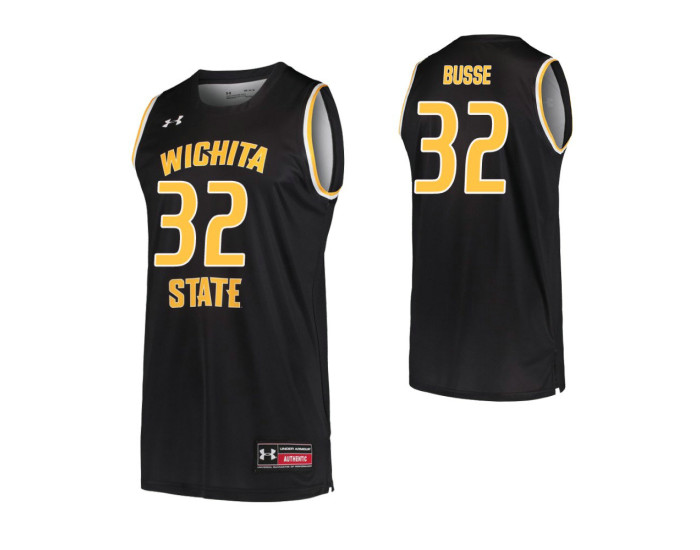 Youth Wichita State Shockers #32 Tate Busse Black Authentic College Basketball Jersey