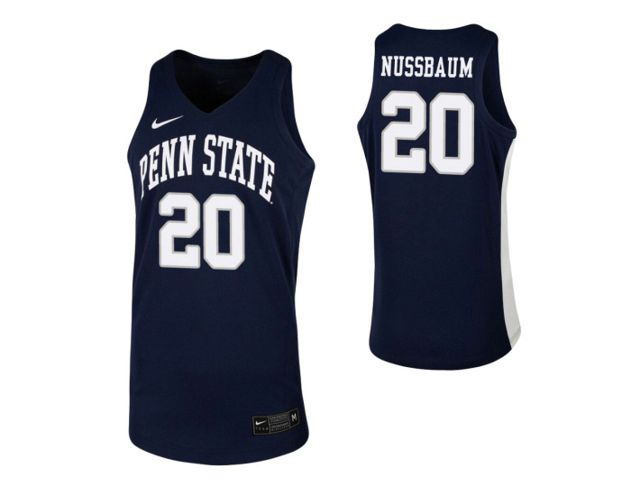 Youth Penn State Nittany Lions #20 Taylor Nussbaum Navy Authentic College Basketball Jersey