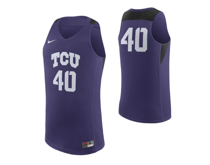 TCU Horned Frogs #40 Authentic College Basketball Jersey Purple