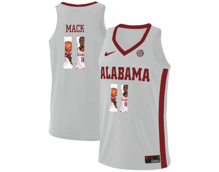 Youth Alabama Crimson Tide #11 Tevin Mack Authentic College Basketball Jersey White