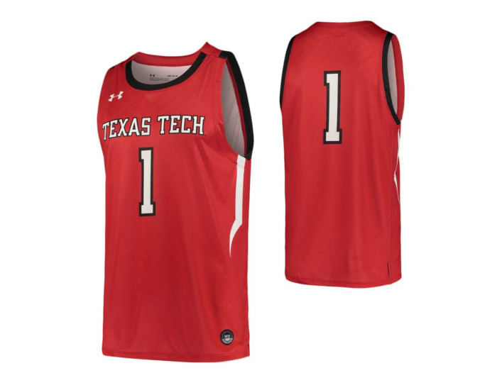 Texas Tech Red Raiders #1 Authentic College Basketball Jersey Red